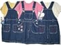 Girls's Sizes 4/5/6/6X Denim Embroidered Shortalls 2-PC Sets, (Prepack=24 Sets Assorted Sizes/Colors, Each $8.00)