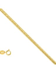 14k Solid Yellow Gold 0.5 mm (1/64 Inch) Designer Snake Chain Necklace 20" w/ Spring Ring Clasp