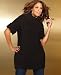 Short Sizes | Plus-Size Shorts - INC International Concepts Plus Size Sweater, Short Sleeve Textured Tunic black 2X