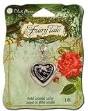 Blue Moon Beads - Fairy Tale - Metal and Enamel Jewelry Locket - Heart - Black and Silver