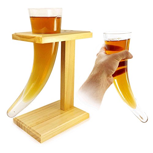Tuff-Luv Viking Beer Horn Glass with Stand 17oz / 480ml