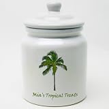 Ceramic Palm Tree Cookie Jar
