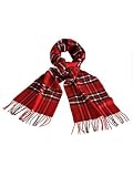 Echarpe a carreaux tartan rouge