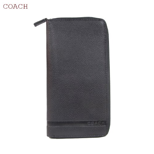 COACH CAMDEN LEATHER TRAVEL ZIP AROUND WALLET PASSPORT CASE 74276
