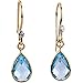 14K Yellow Gold Swiss Blue Topaz Briolette and title=