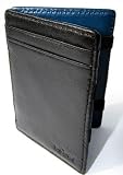 Monk Magic Flip Wallet Black (Blue) with Gift Box