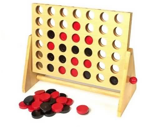 Childrens Toyshop  Toys : Wooden 4 in a row game