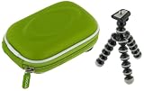 Cheap rooCASE 2n1 EVA Hard Shell (Green) Case with Memory Foam and Premium Tripod for Casio Exilim EX-Z600 6MP Digital Camera Silver