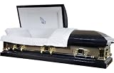 2153 - 18 Gauge Steel Casket<br>Dark Navy Blue and Gold Finish