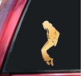 Michael Jackson Silhouette Vinyl Decal Sticker - Mirror Gold