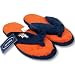 DENVER BRONCOS OFFICIAL LOGO PLUSH THONG SLIPPERS SZ XL