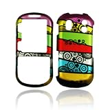 Rubberized Blue Red Green Silver Black Purple Colorful Strip Line Snap on Design Case Hard Case Skin Cover Faceplate for Samsung Intensity 2 U460