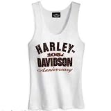 Harley-Davidson® Ladies White 105th Anniversary Tank Top Shirt-LIMITED EDITION. 100%... by Harley-Davidson