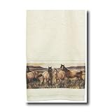Review Blonder Home Accents XMUSTG013L / Mustangs Horses Bath Towel by Blonder Home Accents. Size: 27