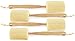 Loofah Back and Body Scrubber - 4 Pack - Natural Loofah Back Brush with Genuine Wooden Handle - Exfoliating Body Brush for Men and Women - Softens, Smooths and Renews Skin from Head to Toe