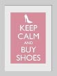 GB eye Keep Calm and Buy Shoes Framed Photograph,16x12 inches