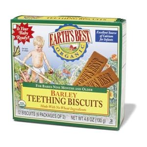 Earth's Best Teething Biscuits- Barley - 4.6 oz