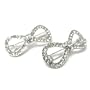 Sparkling Crystal Ribbon Barrette Hair Accessory -- 2 pc Set