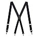 Suspender Store Mens BLACK Bangkok Silk Suspenders - Clip