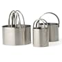 4 BISCUIT cookie cutters cutter SET stainless STEEL NEW