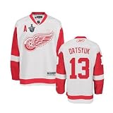 DATSYUK 2008 STANLEY CUP #13 Detroit Red Wings RBK NHL Premier Hockey Jersey by Reebok (Custom Sewn with Authentic Tackle Twill)