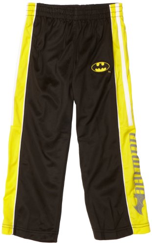 Batman Boys 2-7 Batman Tricot Elastic Pant, Black, 5/6