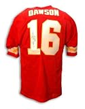 Autographed Len Dawson Kansas City Chiefs Throwback Red Jersey Inscribed Hof 87