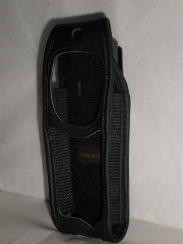 Audiovox Cell Phone Carrying Case with Belt Clip, Black Leather