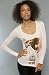 Harajuku Lovers The Snow Baby Long Sleeve Tee in Peach,Tops (L/S) for Women