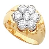 14K Two-Tone Gold Diamond Ring - 1.75 Ct. (ALSO AVAILABLE WITH GEMSTONES)