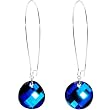 Handcrafted Bermuda Blue Shiny Earrings MADE WITH SWAROVSKI ELEMENTS