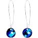 Handcrafted Bermuda Blue Shiny Earrings MADE WITH SWAROVSKI ELEMENTS