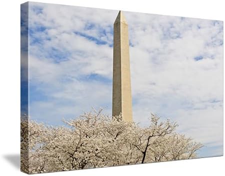 WASHINGTON MONUMENT AT CHERRY BLOSSOMS TIME gallery-wrapped giclee canvas print / canvas art - from the Ambassador Eckert "Images of Our World" collection