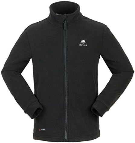 WantDo Walker Men's Waterproof Outdoors Jacket Fleece Windproof Coat(Black,L)