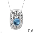FPJ Irresistible Necklace With 3.00ctw Genuine Topaz Well Made in 14K White Gold Length 18in