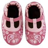 Robeez Paisley T-Strap -- Fuchsia Soft Sole Baby Shoes , 6-12 months