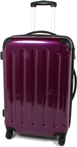 Reisekoffer Koffer Trolley XL 78cm 115L Hartschale Lila 2048