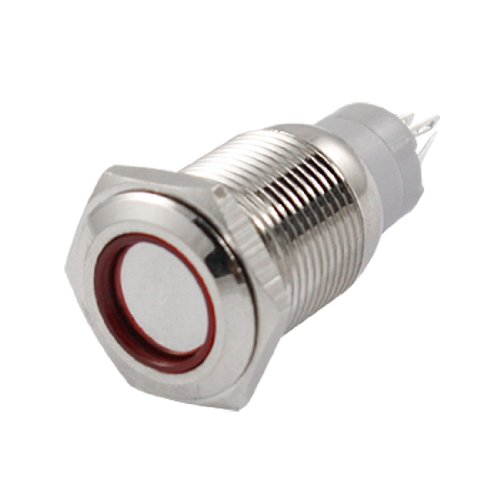 Angel Eye RED Led Light 16mm 12V stainless Steel Switch Latching Push Button