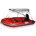 Aluminum Bimini Top for 8.5 - 9.5 ft Inflatable Boat, 2 Bow Design with Gray Canopy