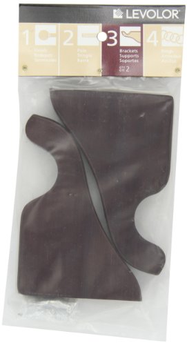 Levolor 83128083 Wood Brackets, 1-3/8-Inch Diameter, Mahogany