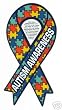 New Autism Blue 8" Puzzle Ribbon Car Magnet