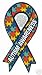 New Autism Blue 8" Puzzle Ribbon Car Magnet
