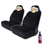 Los Angeles Lakers High Back Car Seat Covers with Large Size Embroidery Logo and 2OZ Purple Slice The Ultimate Multi Purpose Cleaner