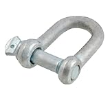 uxcell Dシャックル　ハードウェアツール　リギングツール　金属15mm　ネジ　ピンチェーン　シルバートーン