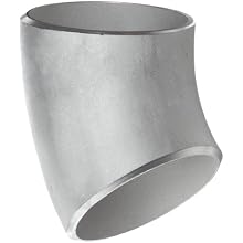 Stainless Steel 316/316L Butt-Weld Pipe Fitting, Long Radius 45 Degree Elbow, Schedule 10