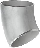 Stainless Steel 316/316L Pipe Fitting, Long Radius 45 Degree Elbow, Butt-Weld, Schedule 10, 1-1/4