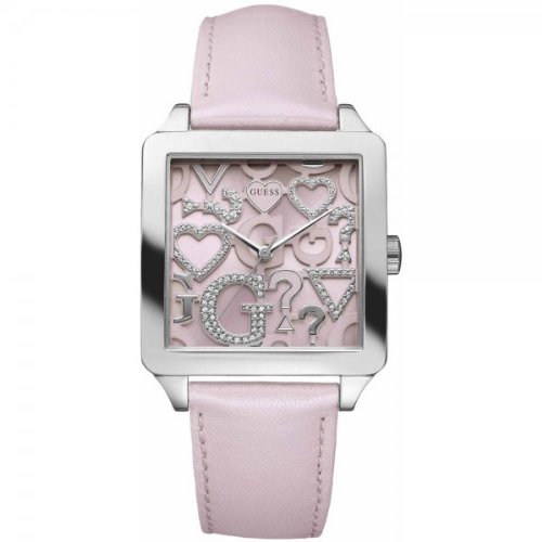 Guess Icon Squared Pink Ladies Watch - W80056L2