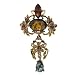 Jewelry : Gold Tone Golden Dangle Rhinestone Flower Pin Brooch