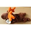 TY Beanie Babies Chocolate the Moose Stuffed Animal Plush Toy - 8 inches long - Brown with Orange Antlers