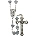 Genuine Hematite Heart Shaped Bead Rosary Rosaries Women's Rosaries Miraculous Medal Patron Saint St. Prayer Beads Catholic Christian Religious Necklace